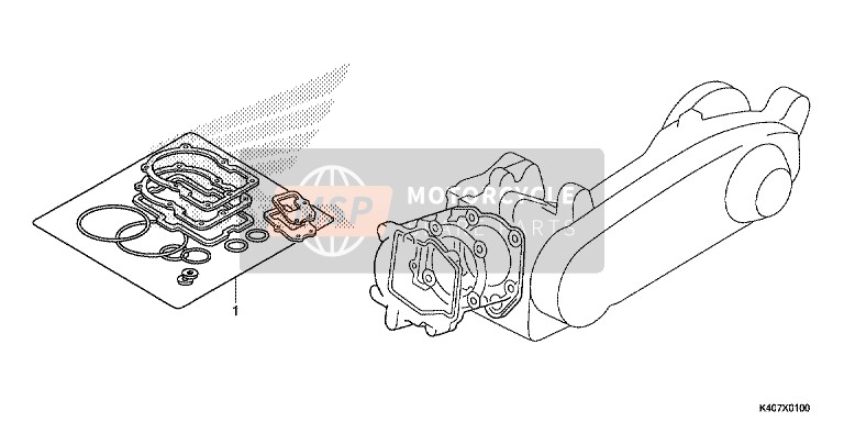 Honda NSS125D 2015 Gasket Kit A for a 2015 Honda NSS125D